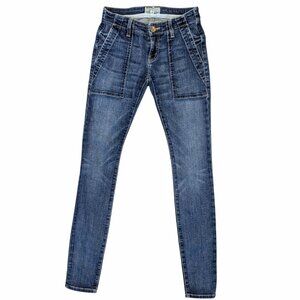 Current Elliott Size 24 The Combat Skinny Army Tahoe Denim Blue Jeans Skinny